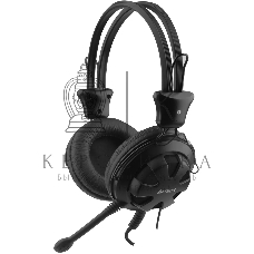 Гарнитура проводная с микрофоном A4Tech HS-28 черный 1.8м мониторы оголовье черный