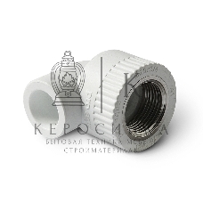 Уголок комбинированный 20 х 1/2' ВР полипропиленовый PPR белый PRO AQUA