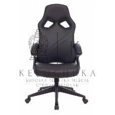 Кресло игровое Zombie DRIVER черный, эко.кожа, с подголов. крестовина пластик