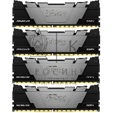 Оперативная память Kingston Fury Renegade, 64Gb (4x16GB), DDR4, 3600MHz, CL16, DIMM, с радиаторами, серый/черный