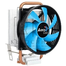 Кулер для процессора Aerocool/Formula Verkho 1-3P черный/синий, 90 мм, алюминий/медь, 2300 об/мин, 27.6 дБ, 3 pin, 100 Вт, 125 мм