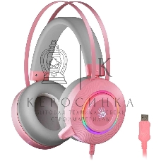 Гарнитура проводная с микрофоном A4 Bloody G521 розовый 2.3м мониторные USB оголовье (G521 (PINK))