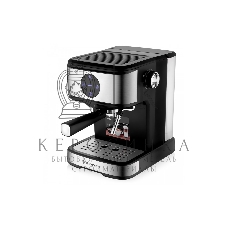 Кофеварка рожковая BRAYER BR1105, черный/серебристый, исп. кофе - молотый, 1,5 л, 800 Вт, 20 бар