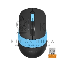 Мышь беспроводная A4Tech Fstyler FG10 черный/синий, 2000 dpi, радиоканал, USB, кнопки - 4