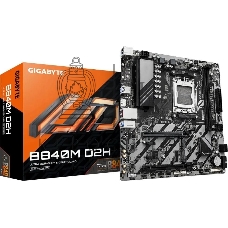 Материнская плата Gigabyte B840M D2H (V1.2), AM5, AMD B840, 2xDDR5, 4xSATA, 2xM.2, 1xPCIe 4.0 x16, 1xPCIe 3.0 x4, 1xHDMI, 1x2.5Gb LAN, 2xUSB-A 5Gbps, 8xUSB-A 2.0, 3x3.5 мм, 7.1, mATX