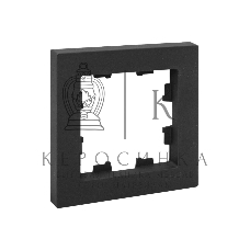 Рамка 1 - местная Эпика EKF UP1-FPB-01 черная, пластик