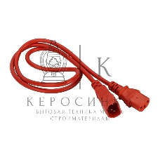 Шнур питания Lanmaster LAN-PP13/14-1.5-RD C13-С14 проводник.:3x0.75мм2 1.5м 220В 10А красный