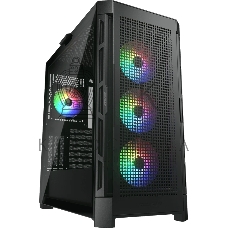 Компьютерный корпус Cougar Airface Pro RGb Black 4x120MM ARGb FAN, ARGb FAN HUB, БЕЗ БП, черный, E-ATX