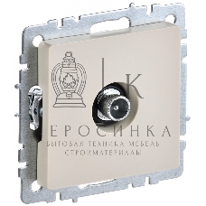 Розетка телевизионная проходная IEK BRITE РТВ10-0-БрКр бежевый
