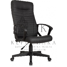 Кресло руководителя Бюрократ CH-480LT черный, эко.кожа, крестов. пластик