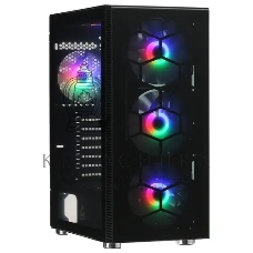 Компьютерный корпус Montech X3 GLASS, без БП, ATX 6x120мм 2xUSB 3.0 1xUSB3.1 audio bott PSU, черный