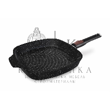 Сковорода-гриль квадратная 28 литая Индукция Гранит с/р