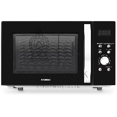 Микроволновая печь Hyundai HYM-D2078 черный/серебристый, 23 л, 800 Вт, переключатели - кнопки, поворотный механизм