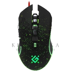 Мышь проводная Defender Draglen GM-907 черный, 7200 dpi, USB, кнопки - 6