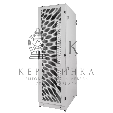 Шкаф телекоммуникационный напольный 42U (600 × 1000) дверь перфорированная, задние двойные перф.