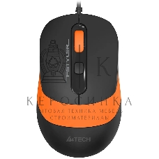 Мышь проводная A4Tech Fstyler FM10S черный/оранжевый, 1600 dpi, USB, кнопки - 4