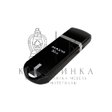 Флешка USB Maxvi P3 32Gb USB 2.0 черный, монолит с колпачком, ABS пластик