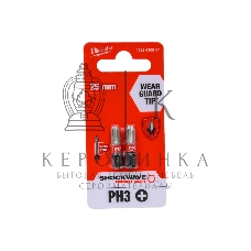 Бита Milwaukee Shockwave PH3 25мм 2шт (4932430857)