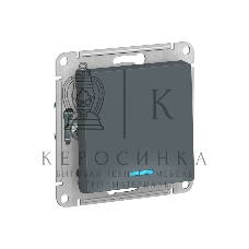 Механизм выключателя 1-кл. СП AtlasDesign 10А IP20 (сх. 1а) 10AX с подсветкой грифель