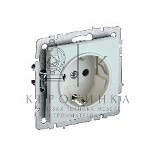 Розетка 1-местная IEK BRITE 16А РС14-1-0-БрЖ с заземлением, с защитными шторками, 16А, жемчуг