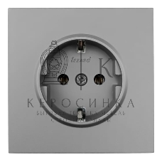 Розетка 1-мест. LEZARD с/з ПБТ СП ZIMA IP20 16А безвинт. зажим серый матовый 704-7488-122BQC