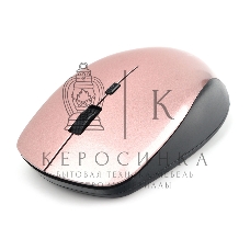 Мышь беспроводная Gembird MUSW-250-3 розовый, 1600 dpi, радиоканал, USB, кнопки - 4