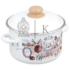 Кастрюля Appetite 1RD181М Roses эмалированная сталь, цилиндрическая 3 л