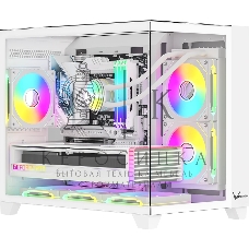 Компьютерный корпус AeroCool/Formula Crystal Z9ML Floe белый без БП mATX 4x120мм 2xUSB 3.0 1xUSB3.1 audio bott PSU