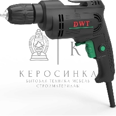 Дрель сетевая безударная DWT BMP04-10 C/450 Вт/до 3300 об.в мин/1.0-10 мм/реверс/кабель 2 м/черный (BMP04-10 C)
