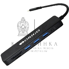 USB-концентратор ORIGO USB-C, 3xUSB 3.0, 1xUSB-C/PD 3.0, 1xHDMI, слот SD/TF/microSD