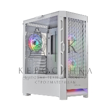 Компьютерный корпус Cougar Airface RGb White, 2х140мм + 1x120мм ARGB Fan, ARGB Fan Hub, без БП, белый, ATX