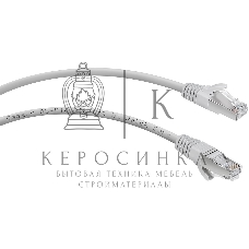 Шнур комм. Cabeus, кат. 5е, экр., F/UTP, RJ45/RJ45, LSZH, AWG24, 0.5м, серый