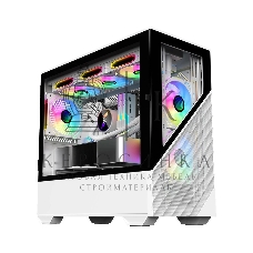 Компьютерный корпус 1STPLAYER DK D7 White/mATX/3x120мм LED fans/D7-WH-3F1-W