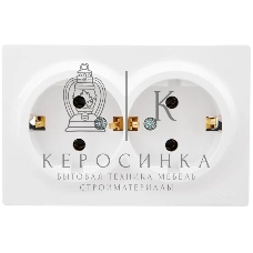 Розетка 2-мест. с заземл. LETO закрытый корпус ПБТ белый LEZARD 752-0200-127B