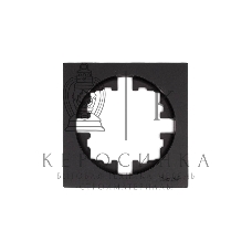 Рамка 1-м OSEN горизонт. квадрат черный бархат LEZARD 743-4200-146