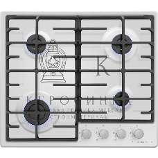 Газовая варочная панель Maunfeld EGHE.64.6CW/G, 4 конфорки, эмалированная сталь, белый