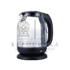 Чайник электрический BQ KT1833G черный/стальной, 2200 Вт, 1.7 л