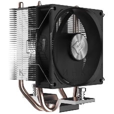 Кулер для процессора PCCooler R200 S115X/1200/1700/AM4/AM5 (TDP 110W, 90мм Non LED Fan, 2 тепловые трубки 6мм, 2200RPM, 28,3dBa)