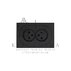 Розетка 2-м LEZARD СП OSEN без заземл. ПБТ, механизм, черный бархат 743-4200-128B