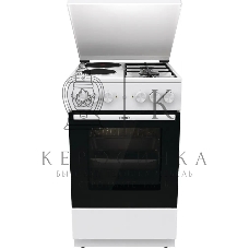 Плита комбинированная Gorenje GK5A12WG белый, конфорок 2 газовых и 2 электрических, духовка 68 л, 50 см x 85 см x 59.4 см