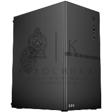 Компьютерный корпус CBR mATX Minitower V863, без БП, 1хUSB 3.0 Type C, 1хUSB 3.0, 1хUSB 2.0, HD Audio+Mic, черный PCC-MATX-V863-WPSU