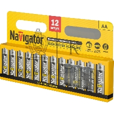 Элемент питания алкалиновый Navigator AA/LR6 NBT-NE-LR6-BP12 (блист.12шт)