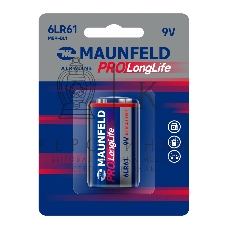 Батарейки Maunfeld PRO Long Life Alkaline 9V(6LR61) MB9-BL1, блистер 1 шт.