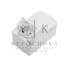 Блок из 2 розеток горизонтальный Kranz Mini OG открытой установки с заземлением, керамика, IP54 белый