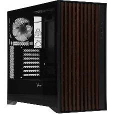 Корпус Formula V Line TimberLine T0 Black, ATX, wood+plastic front, TYPE-C*1, USB3.0*2, FRONT 3x120мм FRGB, REAR 1x120мм FRGB