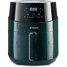 Аэрогриль Kitfort КТ-2222 зеленый, 1500 Вт, 3.3 л, сенсор, 8 программ