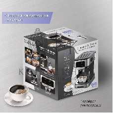 Кофеварка рожковая Zigmund & Shtain ZCM-881 стальной графит, исп. кофе - молотый, 1.8 л, 1200 Вт, 15 бар