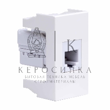 Розетка телефонная DKC Viva 45018 1-м 1 мод, RJ12, 6P6C, белый
