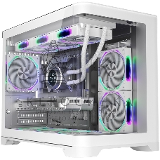 Компьютерный корпус 1STPLAYER UVIEW UV6 белый, mATX