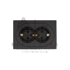 Розетка 2-м LEZARD СП OSEN с заземл. ПБТ, механизм, черный бархат 743-4200-127B